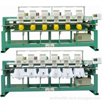 6 heads computerized embroidery machine for cap & t-shirt